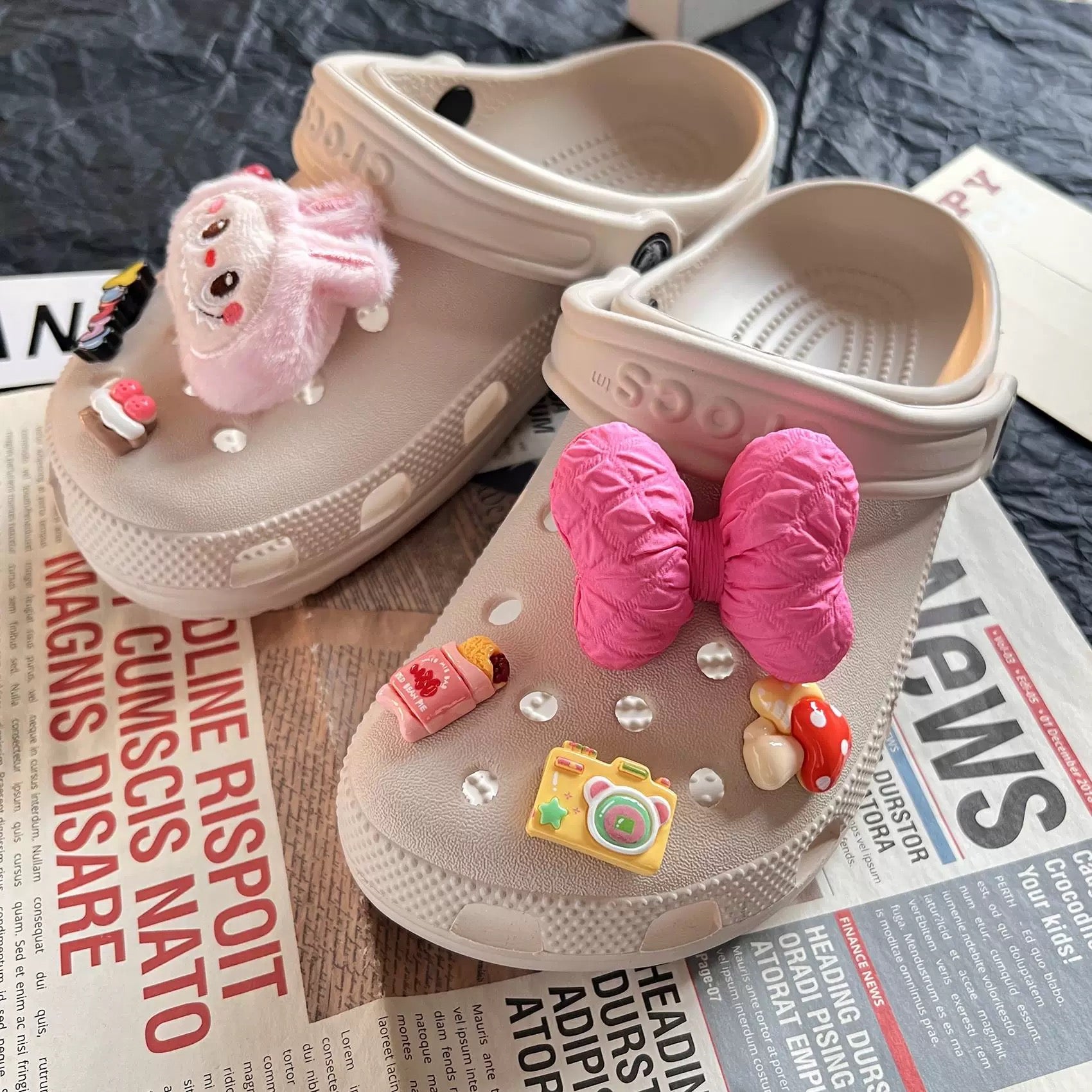 Labubu Clog Shoe Charms – 3D Resin & Plush Hole-Style Clip-Ons